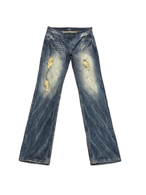 Other Designers Japanese Brand KUI IMPRESS Acid Wash Denim Flare Jeans