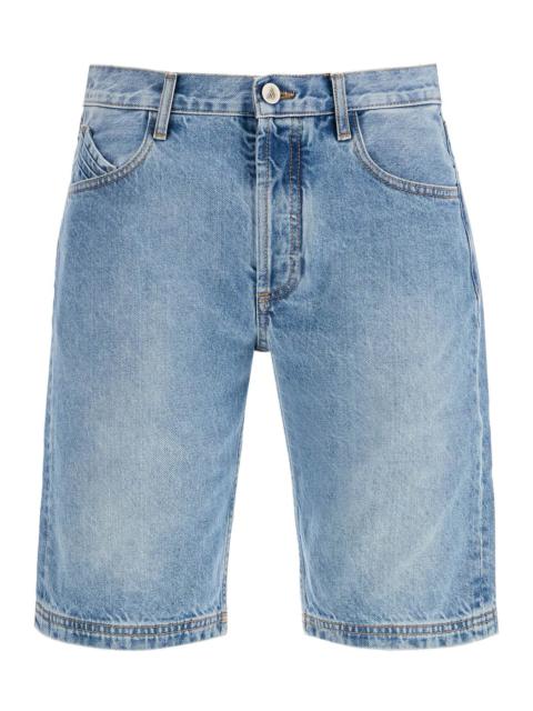 The Attico Denim Boyfriend Bermuda Shorts For Women