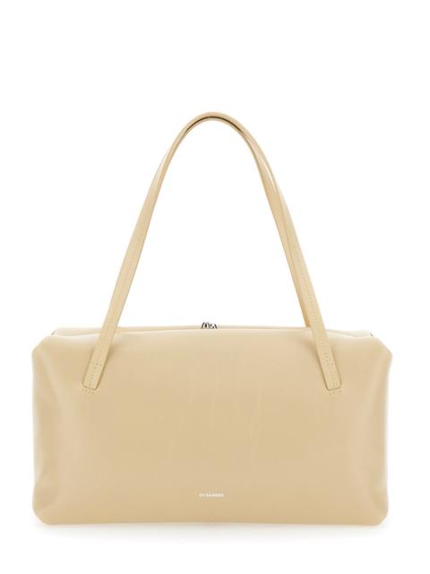 Jil Sander Jil Sander Women 'Goji Pillow' Beige Shoulder Bag With Clasp Closure And Logo Lettering On The Front