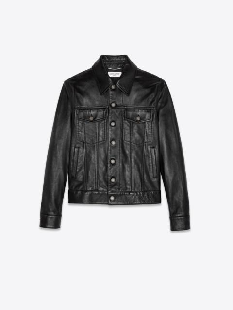 SAINT LAURENT lambskin denim jacket