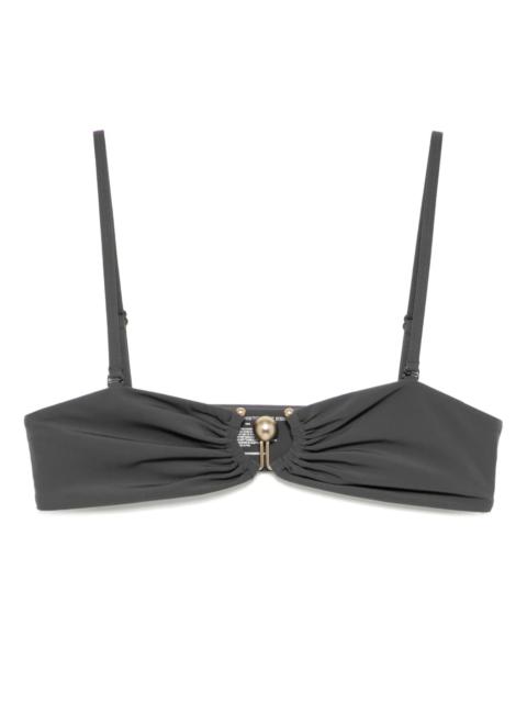 CHRISTOPHER ESBER ruched bandeau bikini top