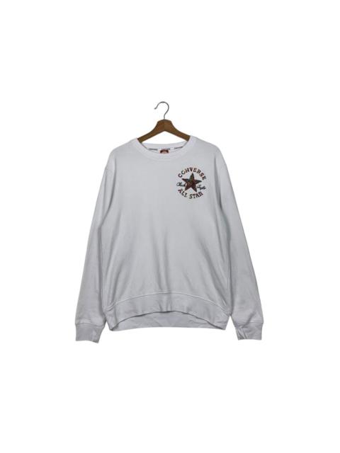 CONVERSE All Star Logo White Crewneck Sweatshirt #1553-C70