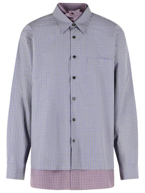 Dries Van Noten Dries Van Noten Navy Cotton Men Shirt