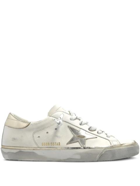 Golden Goose Golden Goose Women "Super Star" Leather Upper Laminated Star And Heel Glitter Edge