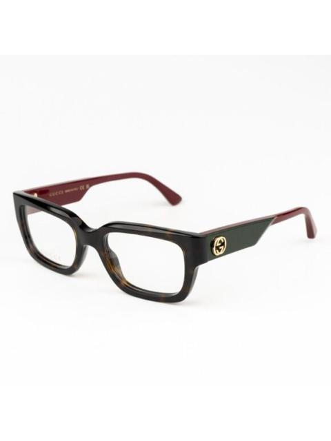 GUCCI NEW Gucci GG1666O 006 Havana Red Women Square Eyeglasses