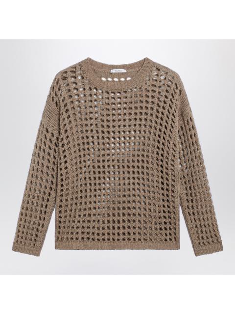 Max Mara Max Mara Cotton Mesh Long-Sleeve Sweater In Desert Women