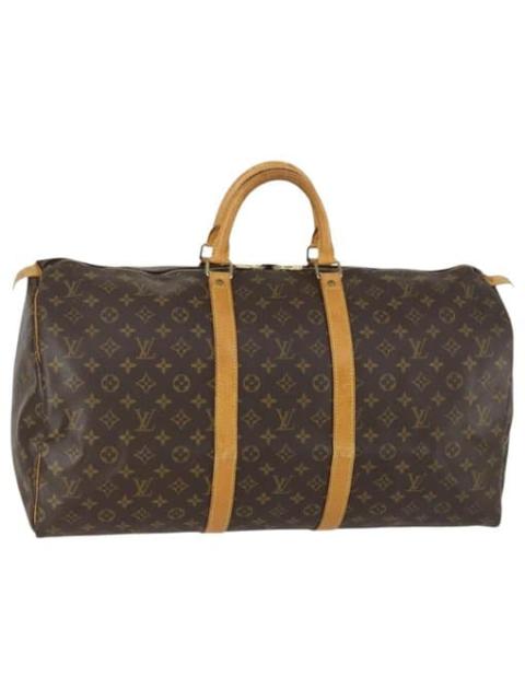 Louis Vuitton Keepall leather travel bag