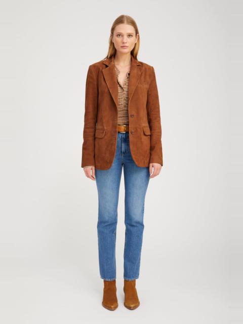 SPRWMN DARK COGNAC SUEDE CLASSIC BLAZER
