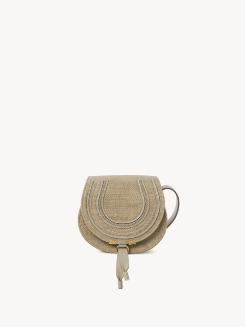Chloé SMALL MARCIE SADDLE BAG IN RAFFIA-EFFECT FIBERS