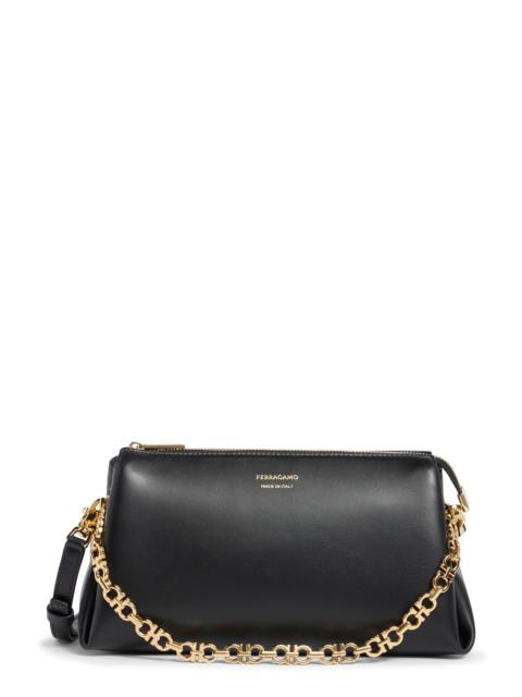 FERRAGAMO FERRAGAMO Mini New Line Shoulder Bag in Nero at Nordstrom