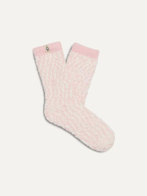 UGG ® Women's Cozy Chenille Sock Recycled Materials/Polyester Blend in Seashell Pink
