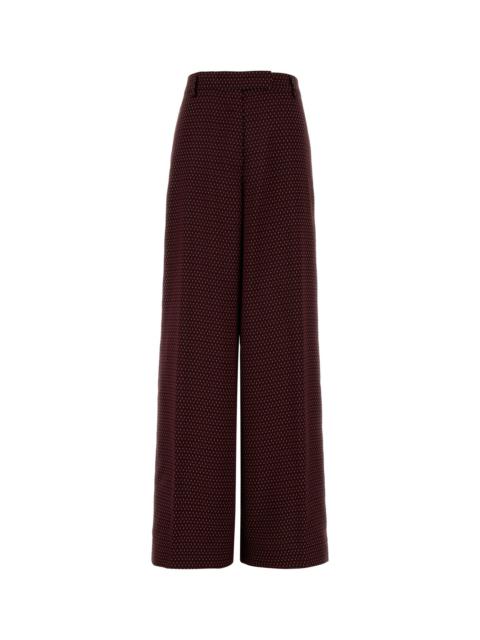 Dries Van Noten Embroidered satin Penn wide-leg pant