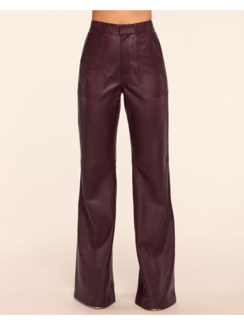 RAMY BROOK Theodora Leather High-Rise Wide Leg Pant