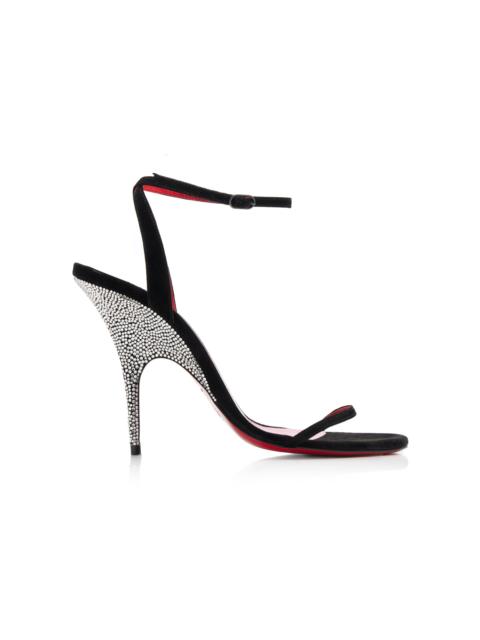 Christian Louboutin Arch Queen Embellished Suede Sandals black