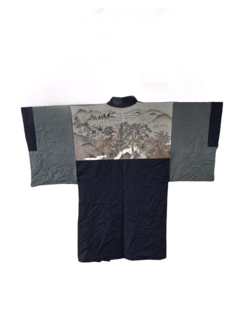 Other Designers Japanese Brand - Vintage Kimono Edo Village Mountain View Noragi Cardigan