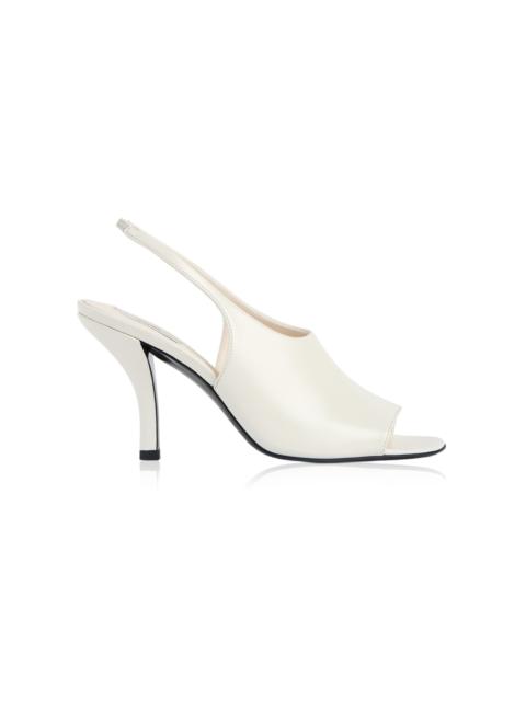 TOTEME Leather Slingback Sandals white