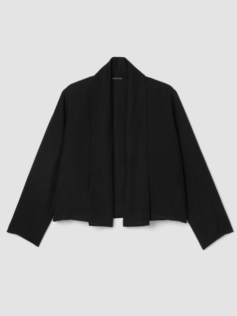EILEEN FISHER Organic Handkerchief Linen High Collar Jacket