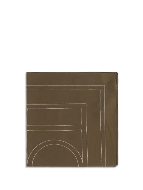 TOTEME Toteme Silk Scarf With Embroidery Mocha