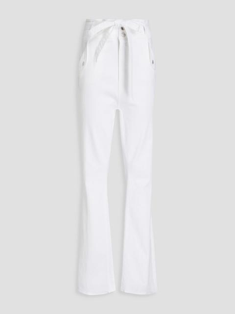 VERONICA BEARD Belted high-rise bootcut jeans