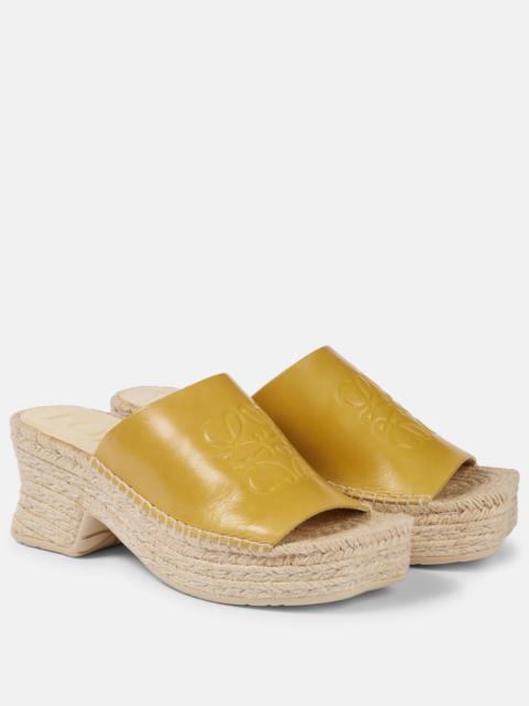 Petal Anagram leather espadrille wedges