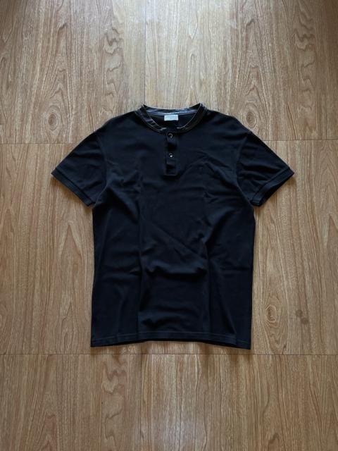 SAINT LAURENT Saint Laurent Paris Hedi Slimane SS14 Leather Collar Henley Shirt