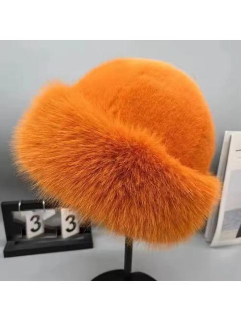 Japanese Brand - Black Faux Fur Hat