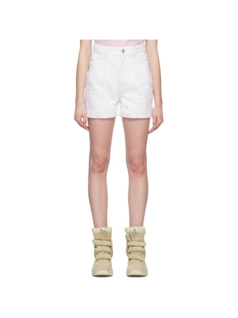 Isabel Marant White Vetanio Denim Shorts