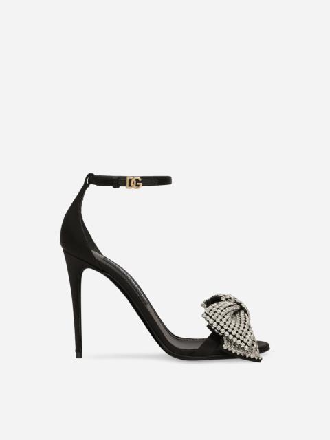 Dolce & Gabbana Satin sandals with rhinestone embellishment