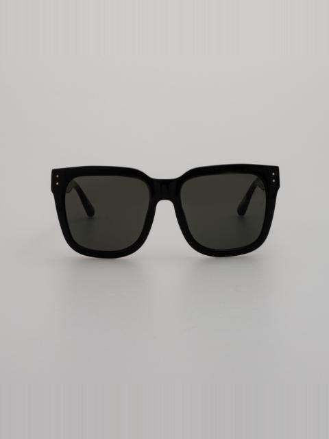LINDA FARROW THE FREYA | SQUARE SUNGLASSES IN BLACK (C1)