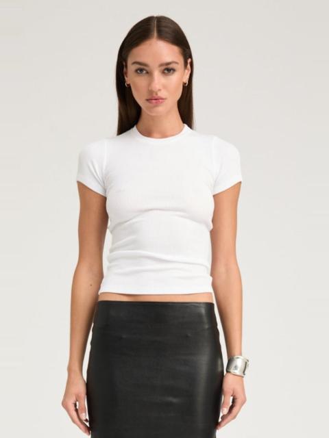 SPRWMN WHITE RIB BABY TEE