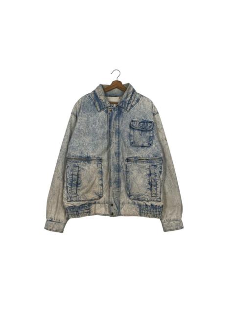 Other Designers Vintage - NORTH BAY World Travel Washed Denim Jacket #2433-C109