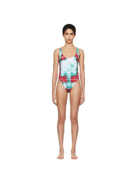 Jean Paul Gaultier SSENSE Exclusive Red & Green 'The Red Squeletor' Swimsuit