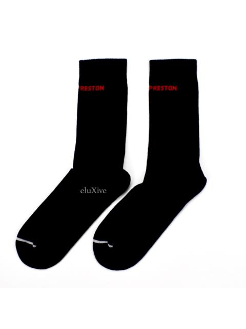 Heron Preston Heron Preston Black Logo Knit Socks M NWT