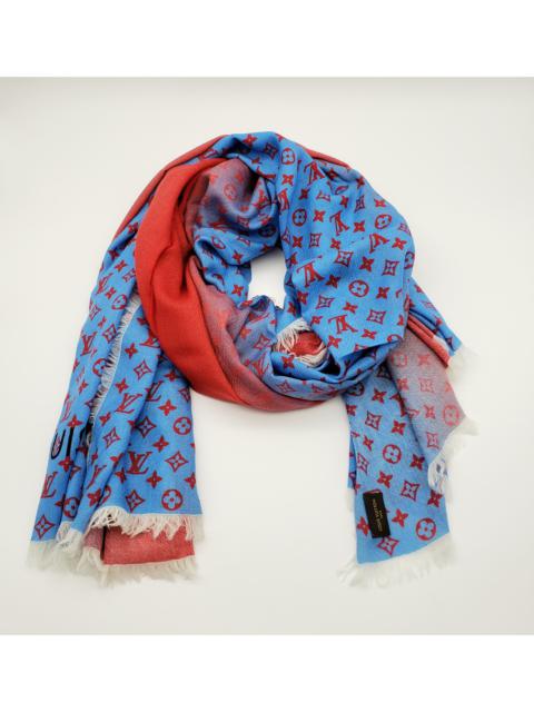 Louis Vuitton Monogrammed logo LV wool oversized scarf blanket