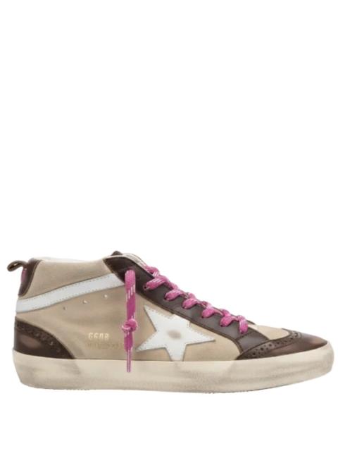 Golden Goose Mid Star in Brown/Beige/White