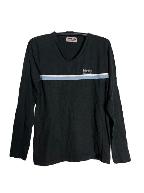 Other Designers Vintage - 🔥RARE🔥 Vintage Bitch Skateboard V Neck Long Sleeve Shirt