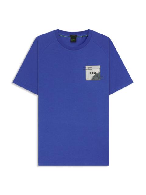 BOSS RELAXED-FIT T-SHIRT WITH DECORATIVE REFLECTIVE ACCENTS