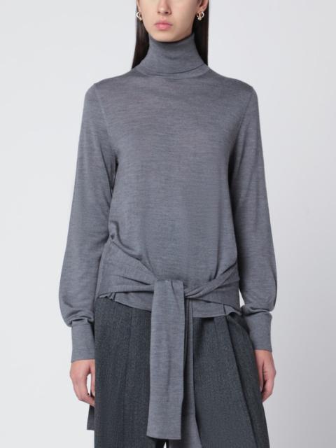 TOTEME Grey turtleneck with double sleeves