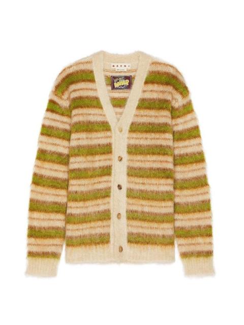 Marni Marni V Neck Long-Sleeve Cardigan, Brand Size 48 ( US Size 38 )