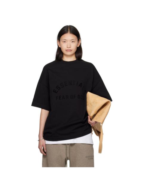 ESSENTIALS Black Bonded T-Shirt