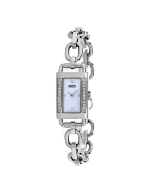 COACH Coach Mother Of Pearl Silver Quartz Mother of Pearl Dial Ladies Watch 14500465