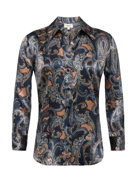 L'AGENCE Dani Silk Blouse