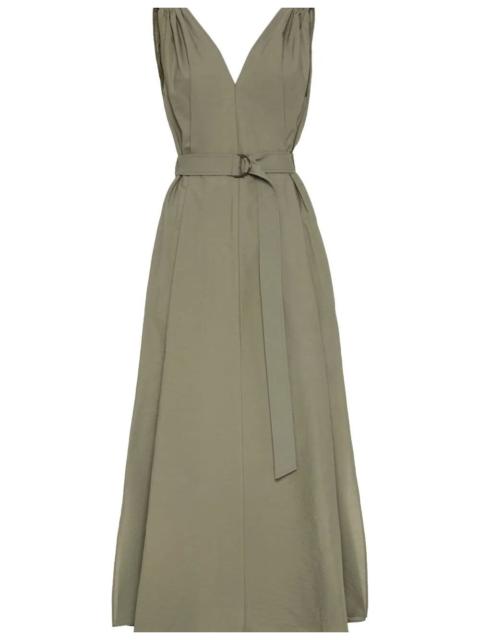 Brunello Cucinelli Belted Dress With Monili Shoulder