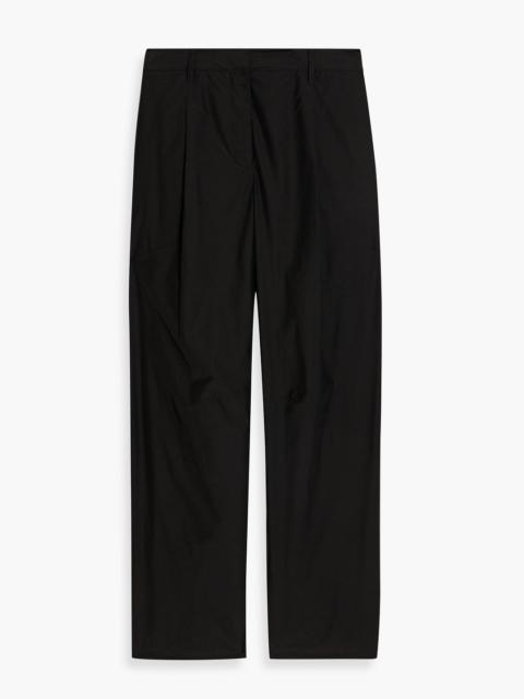 Theory Cropped cotton-blend straight-leg pants