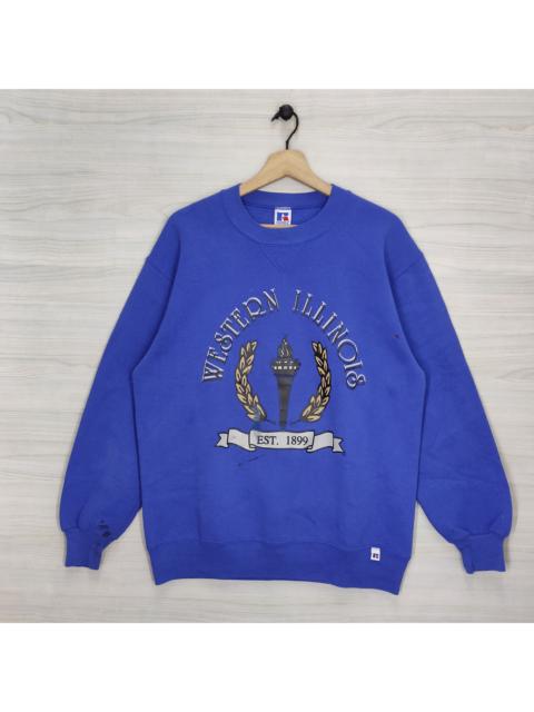 Other Designers Russell Athletic × Vintage - 90s Western Illinois Crewneck Vintage Russell Athletic