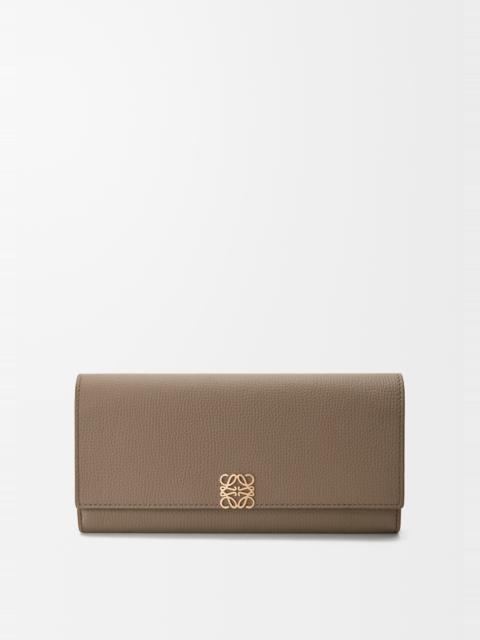 Loewe Anagram continental wallet in pebble grained calfskin