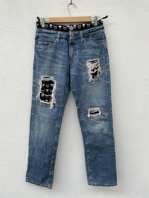 Other Designers Distressed Denim - Japanese Brand Distressed Double Waist Denim Jeans