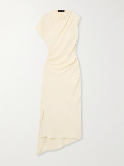 Proenza Schouler Hallie Draped Ruched Twill Midi Dress