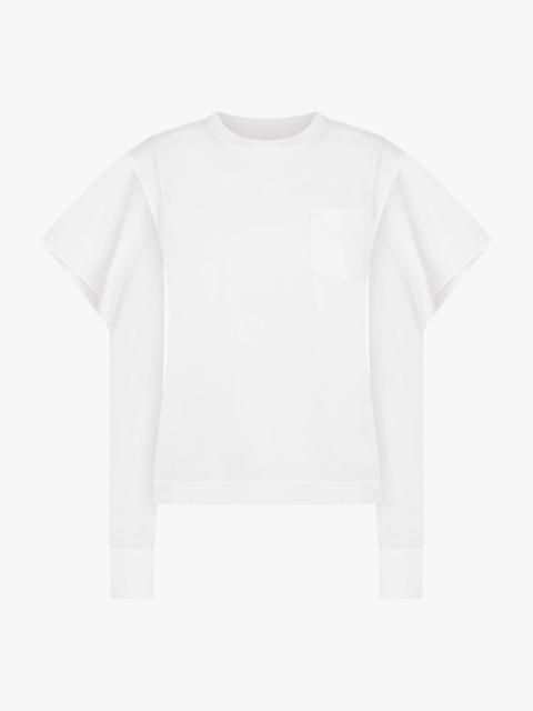 sacai L/S TOP WITH COWL SLEEVE | WHITE