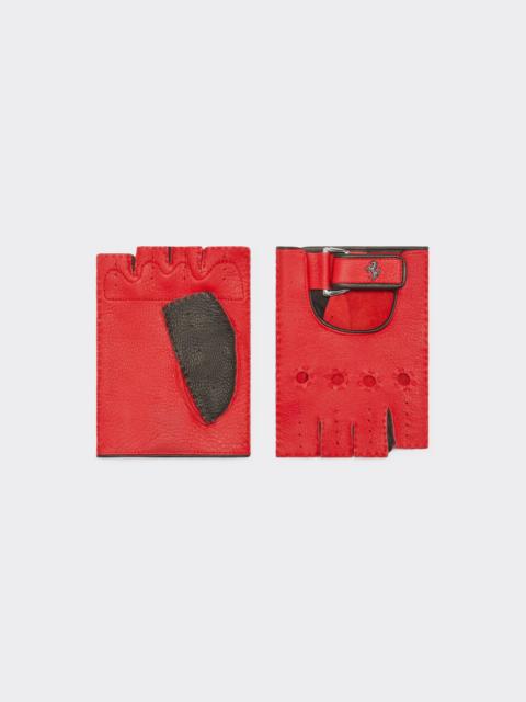 Ferrari Leather driving gloves with Prancing Horse detail